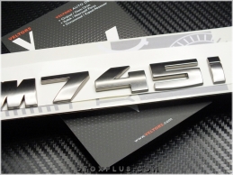 BMW Koyu Gri M 745i / M 745 i Bagaj Yazı Logo Amblem