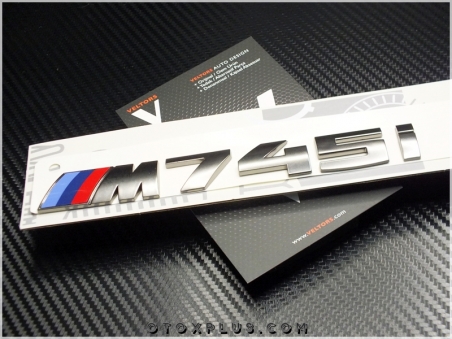 BMW Koyu Gri M 745i / M 745 i Bagaj Yazı Logo Amblem