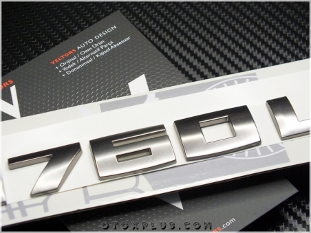 BMW Koyu Gri M 760 Li / M 760 Li Bagaj Yazı Logo Amblem