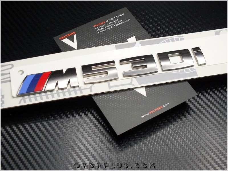 BMW Koyu Gri M 530 i / M 530i Bagaj Yazı Logo Amblem BMW Koyu Gri M 530 i / M 530i Bagaj Yazı Logo Amblem
