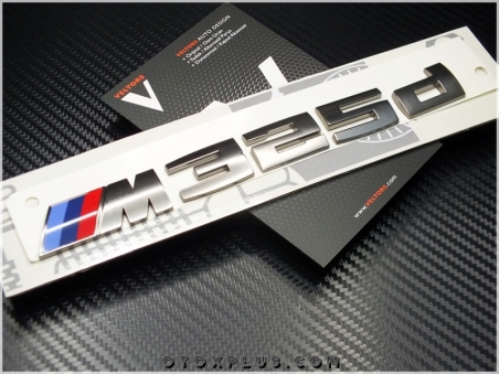 BMW Koyu Gri M 325d / M 325 d Bagaj Yazı Logo Amblem