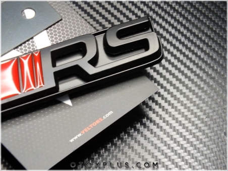 Skoda Black / Siyah RS VRS Ön Izgara Logo Amblem Seti