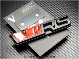 Skoda Black / Siyah RS VRS Ön Izgara Logo Amblem Seti