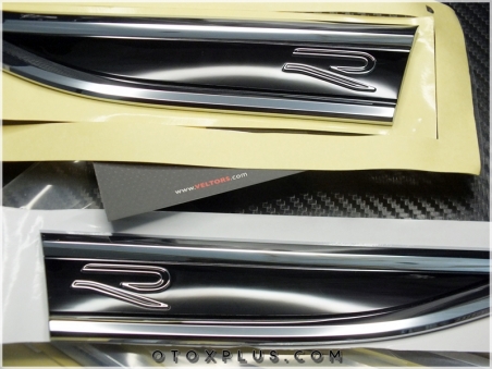 VW T-Roc R Line Yan Yazı R Çamurluk Logo Amblem Seti