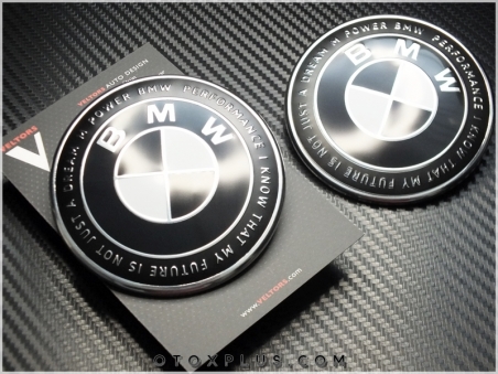 BMW Siyah Beyaz 50. Yıl Kaput Bagaj BMW Logo Amblem Seti