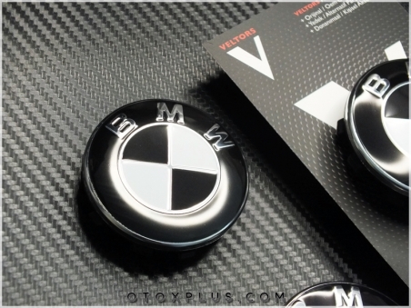 BMW Yeni Nesil Siyah / Beyaz Jant Göbeği Göbek Kapak Seti