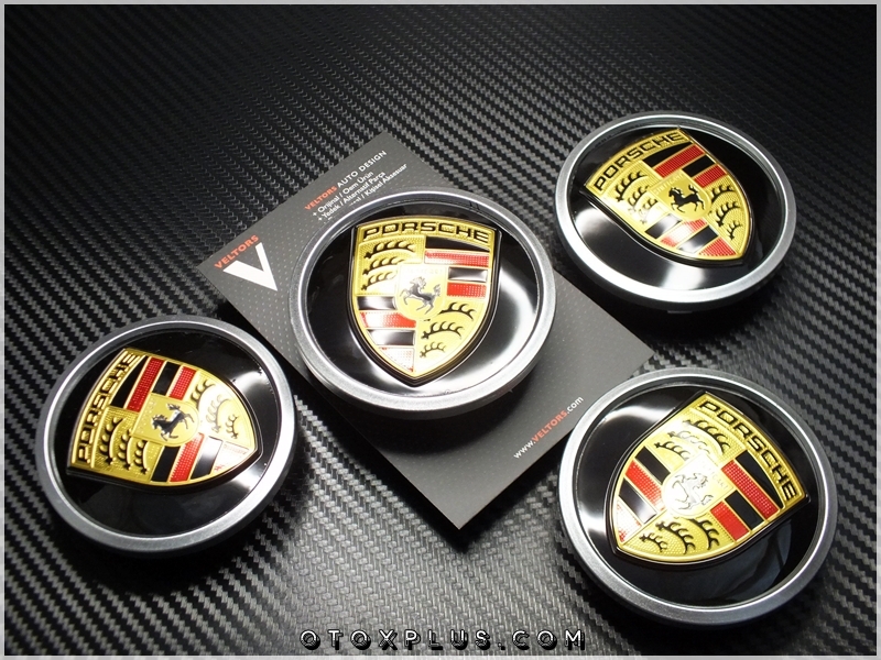 Porsche Logo Amblem Jant Göbeği Göbek Kapak Seti Porsche Logo Amblem Jant Göbeği Göbek Kapak Seti