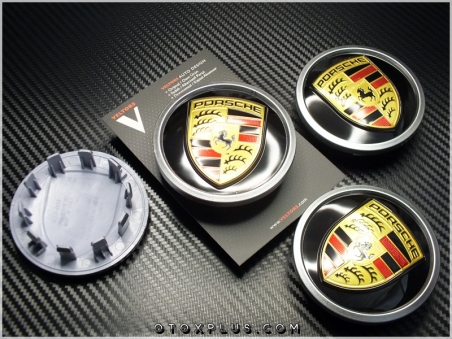 Porsche Logo Amblem Jant Göbeği Göbek Kapak Seti