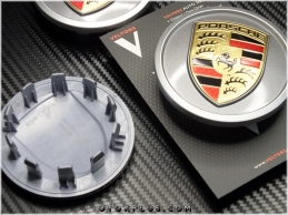 Porsche Logo Amblem Gri Yeni Tip Jant Göbeği Göbek Kapak Seti Porsche Logo Amblem Gri Yeni Tip Jant Göbeği Göbek Kapak Seti