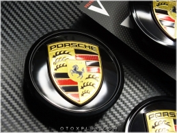 Porsche Logo Amblem Black / Siyah Yeni Tip Jant Göbeği Göbek Kapak Porsche Logo Amblem Black / Siyah Yeni Tip Jant Göbeği Göbek Kapak