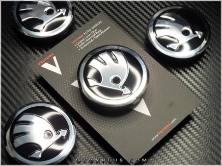 Skoda Logo Amblem Yeni Tip Jant Göbek Kapak Seti