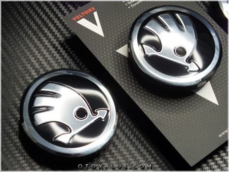 Skoda Logo Amblem Yeni Tip Jant Göbek Kapak Seti