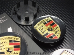 Porsche Siyah Logo Amblem Macan Jant Göbeği Göbek Kapak Seti Porsche Siyah Logo Amblem Macan Jant Göbeği Göbek Kapak Seti