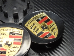 Porsche Siyah Logo Amblem Macan Jant Göbeği Göbek Kapak Seti Porsche Siyah Logo Amblem Macan Jant Göbeği Göbek Kapak Seti