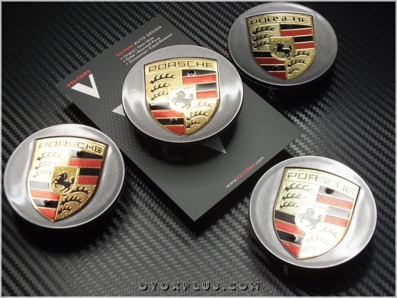 Porsche Logo Amblem Macan Jant Göbeği Göbek Kapak Seti
