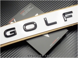 VW Yeni Tip Siyah / Black Golf Bagaj Yazı Golf Logo Amblem