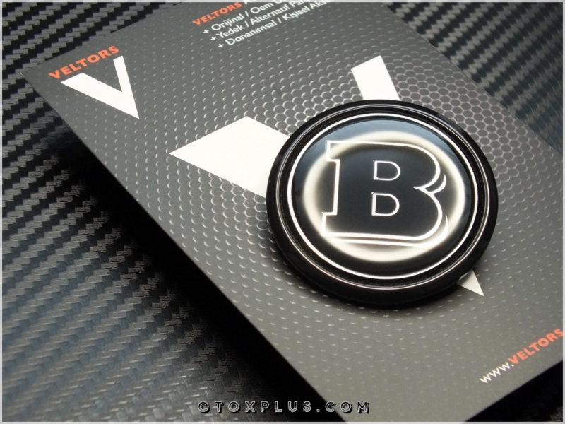 Mercedes Black / Siyah Brabus Kaput Yıldız Logo Amblem