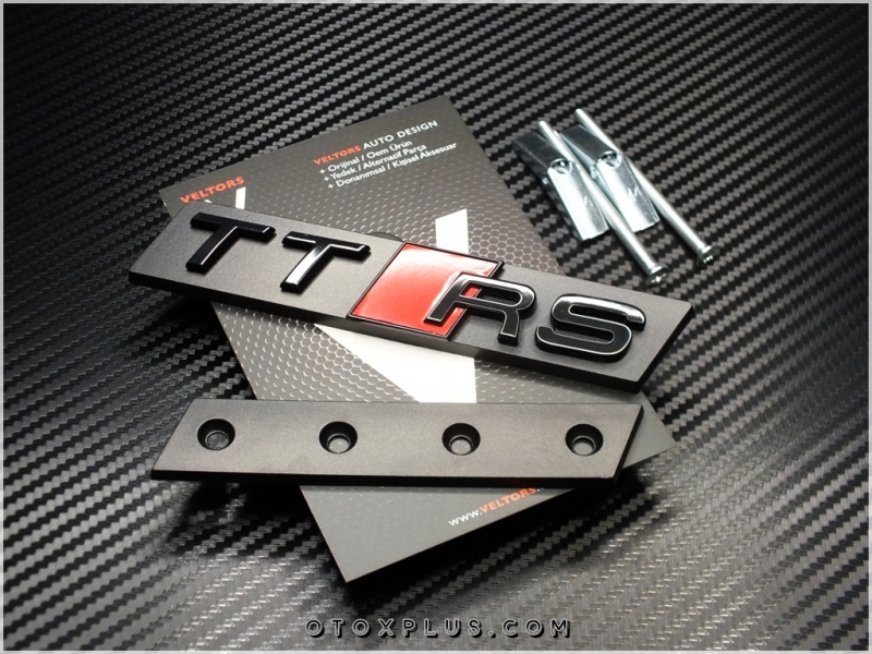Audi Black / Siyah TT RS / TTRS Ön Izgara Logo Amblem Seti Audi Black / Siyah TT RS / TTRS Ön Izgara Logo Amblem Seti