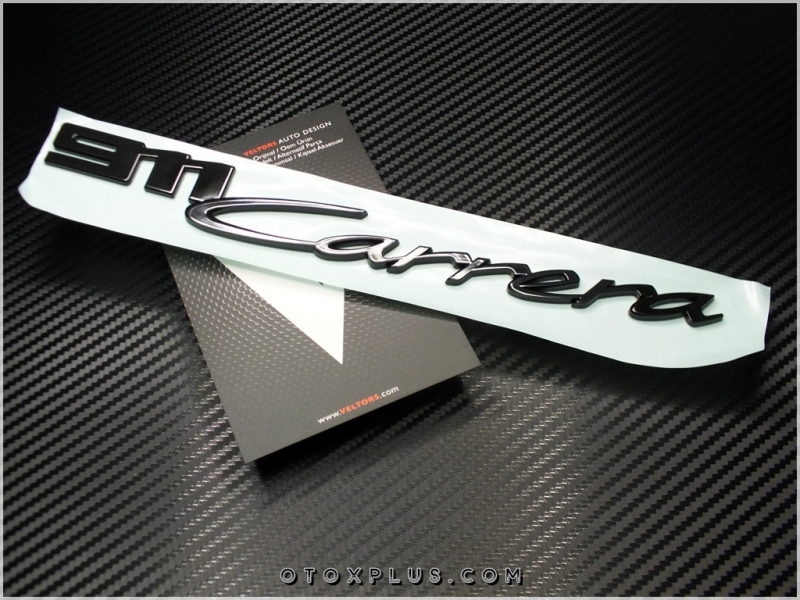 Porsche Siyah / Black 911 Carrera Yazı Logo Amblem