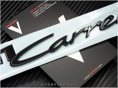 Porsche Siyah / Black 911 Carrera Yazı Logo Amblem