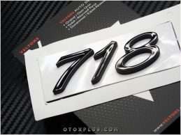 Porsche Black / Siyah Cayman / Boxter 718 Bagaj Logo Amblem