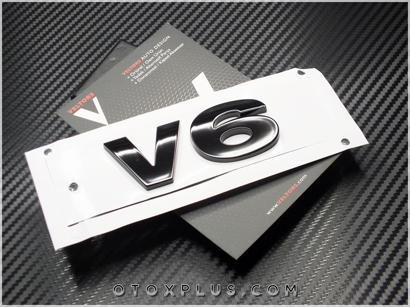 Land Rover Siyah / Black V6 Logo Amblem