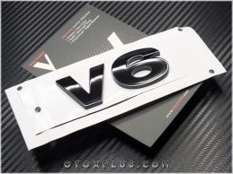 Land Rover Siyah / Black V6 Logo Amblem