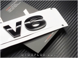 Land Rover Siyah / Black V6 Logo Amblem