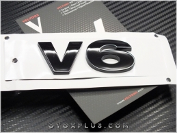Land Rover Siyah / Black V6 Logo Amblem