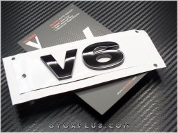 Land Rover Siyah / Black V6 Logo Amblem
