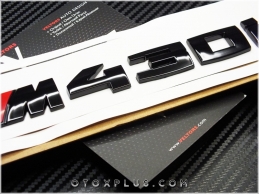 BMW Glossy Black / Parlak Siyah M 430 i / M430i Bagaj Yazı Logo Amblem