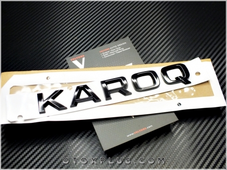 Skoda Parlak Siyah / Piano Black KAROQ Bagaj Yazı Logo Amblem