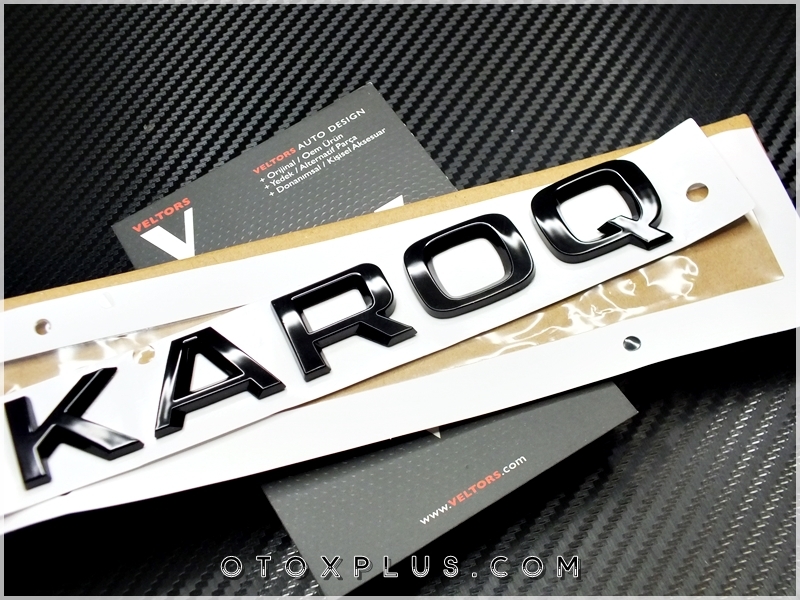 Skoda Parlak Siyah / Piano Black KAROQ Bagaj Yazı Logo Amblem Skoda Parlak Siyah / Piano Black KAROQ Bagaj Yazı Logo Amblem