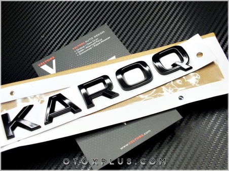 Skoda Parlak Siyah / Piano Black KAROQ Bagaj Yazı Logo Amblem