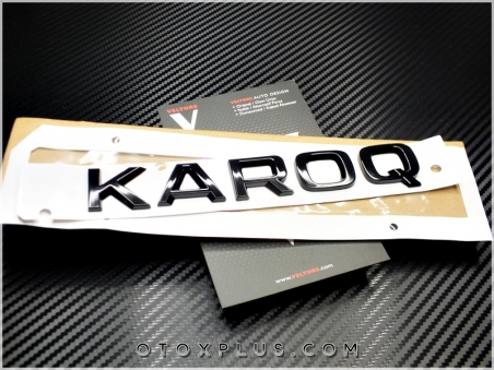 Skoda Parlak Siyah / Piano Black KAROQ Bagaj Yazı Logo Amblem