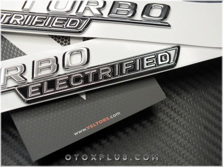 Mercedes Turbo ELECTRIFIED Logo Amblem Seti