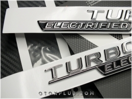 Mercedes Turbo ELECTRIFIED Logo Amblem Seti