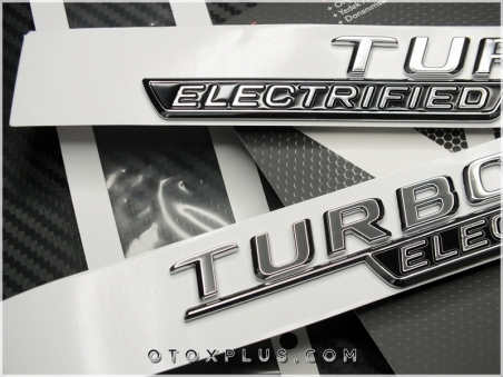 Mercedes Turbo ELECTRIFIED Logo Amblem Seti