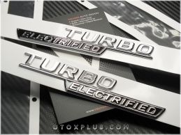 Mercedes Turbo ELECTRIFIED Logo Amblem Seti