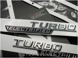 Mercedes Turbo ELECTRIFIED Logo Amblem Seti