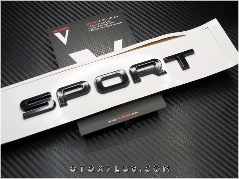 Range Rover Yeni Nesil Parlak Siyah SPORT Bagaj Yazı Logo Amblem