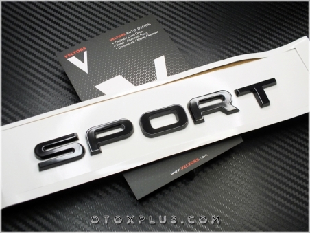 Range Rover Yeni Nesil Parlak Siyah SPORT Bagaj Yazı Logo Amblem