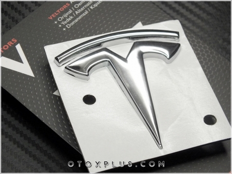 Tesla Parlak Krom Araç Yazı Logo Amblem