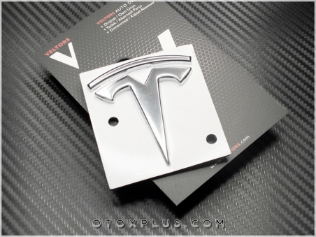 Tesla Parlak Krom Araç Yazı Logo Amblem