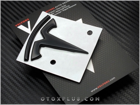 Tesla Black / Siyah Araç Logo Amblem