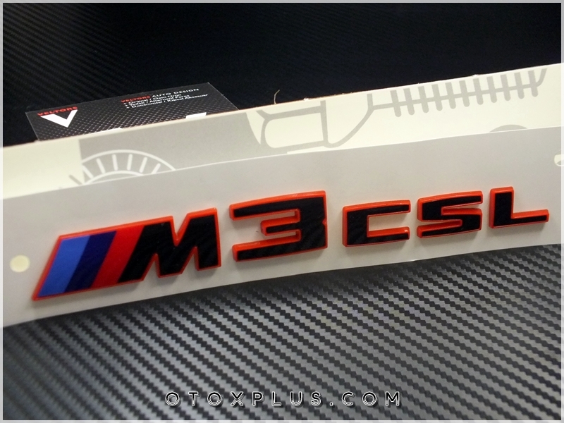 BMW Red Black / Kırmızı Siyah M4 CSL / M4CSL Bagaj Yazı Logo Amblem