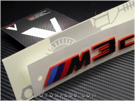 BMW Red Black / Kırmızı Siyah M4 CSL / M4CSL Bagaj Yazı Logo Amblem