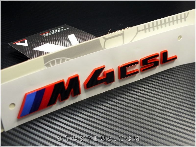 BMW Red Black / Kırmızı Siyah M4 CSL / M4CSL Bagaj Yazı Logo Amblem