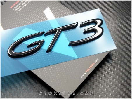 Porsche Black Siyah GT3 / GT 3 Logo Amblem