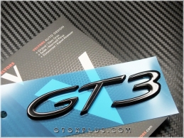 Porsche Black Siyah GT3 / GT 3 Logo Amblem